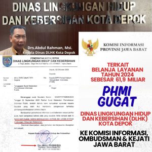 Sebesar 61,9 Miliar, PHMI Gugat DLHK Depok ke Komisi Informasi, Ombudsman dan Kejati Jawa Barat