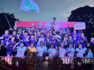 Dandim 0210/TU Hadiri Penyerahan Tropi Juara Turnamen Sepakbola Kapolres Toba Cup Tahun 2025