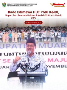 Kado Istimewa HUT PGRI Ke-80, Bupati Beri Bantuan Hukum & Kuliah S2 Gratis Untuk Guru