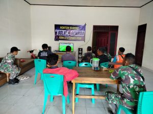Kodim 0210/TU Bersama Masyarakat Gelar Nobar Sepak Bola Gembira Piala Dunia 2026