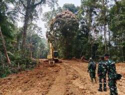 Satgas TMMD ke-130 Gas Pengerjaan Jalan Lingkar Bukit Pamewa, Progres Capai 55 Persen