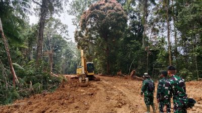 Satgas TMMD ke-130 Gas Pengerjaan Jalan Lingkar Bukit Pamewa, Progres Capai 55 Persen