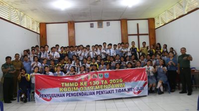 Satgas TMMD ke-130 Gelar Dua Penyuluhan Kesehatan bagi Siswa SMA Penabur Berkat Mentawai