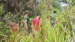 Babinsa Koramil 16/Laguboti Bersama Masyarakat Patroli Karhutla di Desa Haunatas