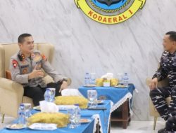 Kapolda Sumut Sambangi Kodaeral I Belawan, Kolaborasi Jaga Kondusifitas Wilayah